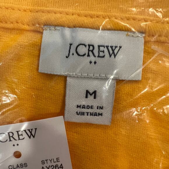 NWT J. Crew Sweet Marigold Slub Cotton-Blend Rolled Short-Sleeve Tee - Picture 8 of 9